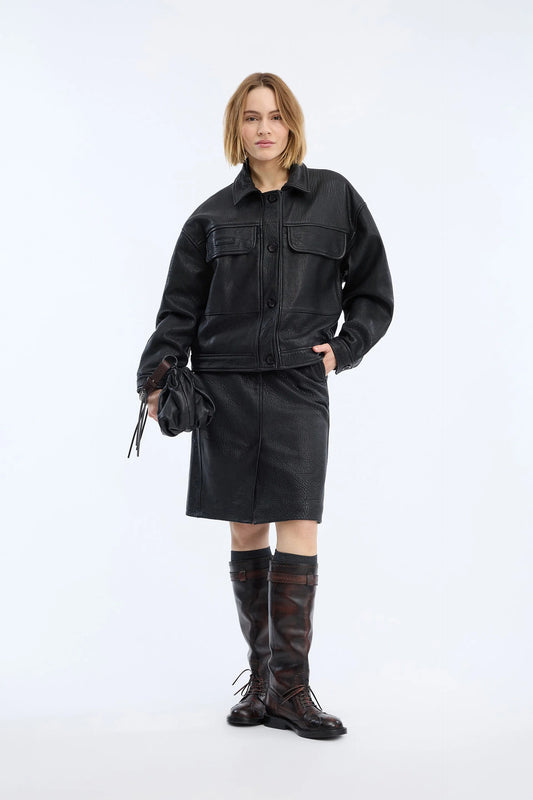 VINETH LEATHER - BLACK
