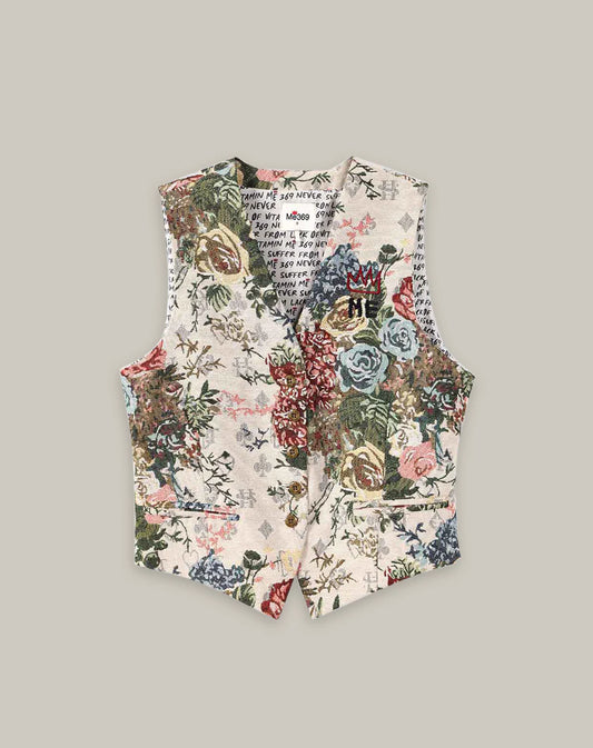 BLAIR ROSE RED JACQUARD VEST
