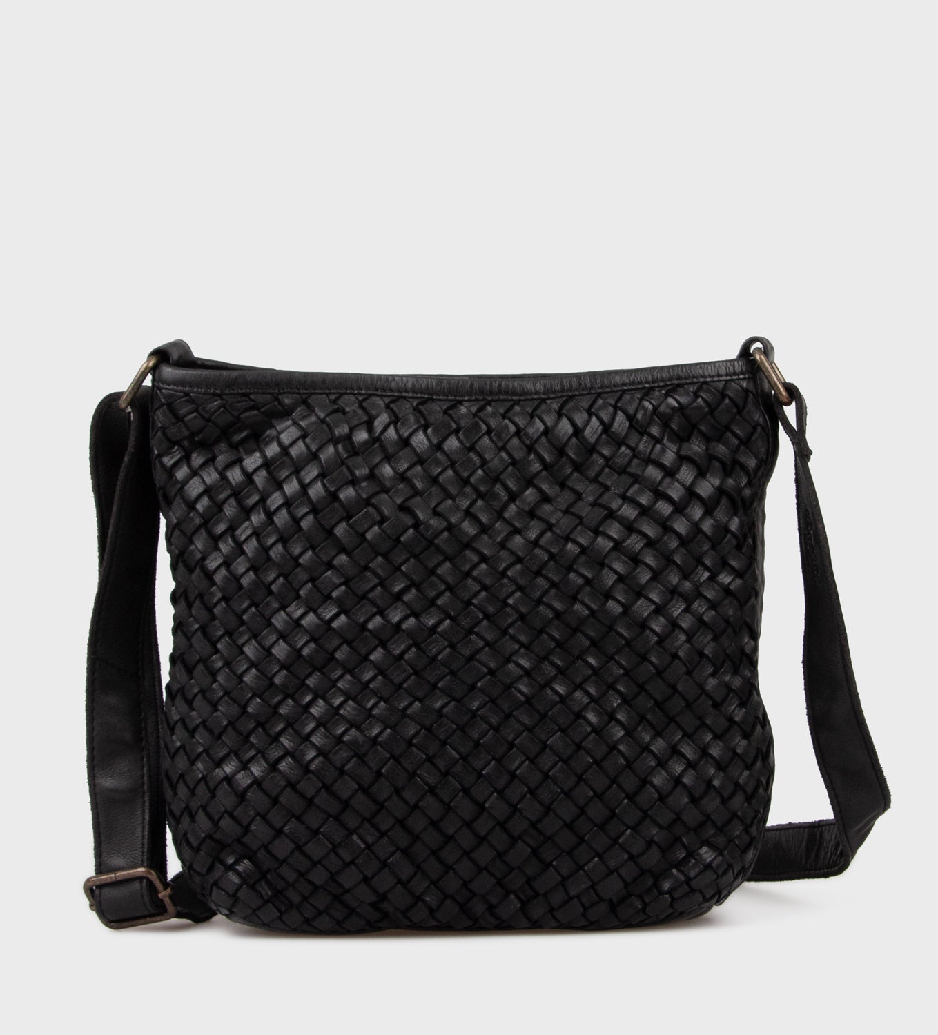 CARNEY BRAIDED CROSSBODY - 100 BLACK