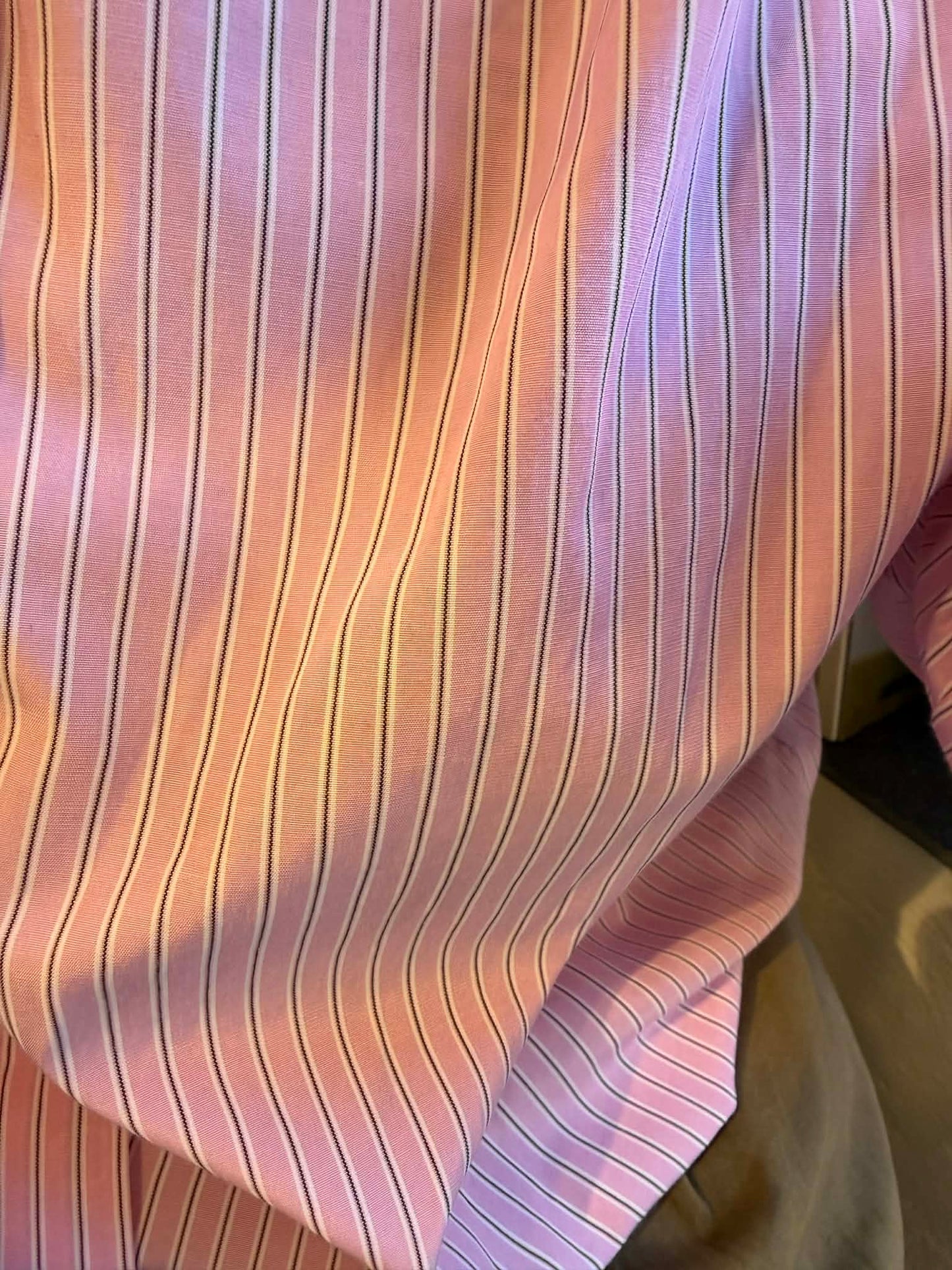 SKJORTE OLIVIA- STRIBET ROSA