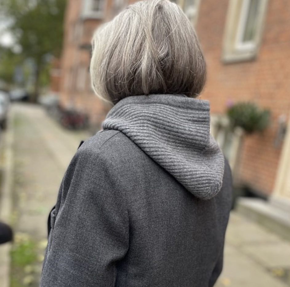 CASHMERE HOODIE -GREY