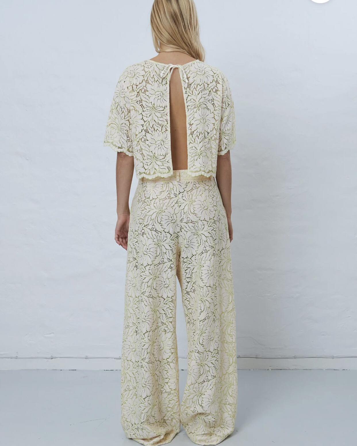 DELICATE LACE FLARED PANT