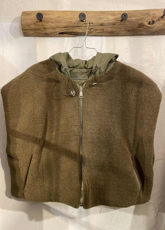 TEDDY VENDBAR VEST - 47 OLIVE