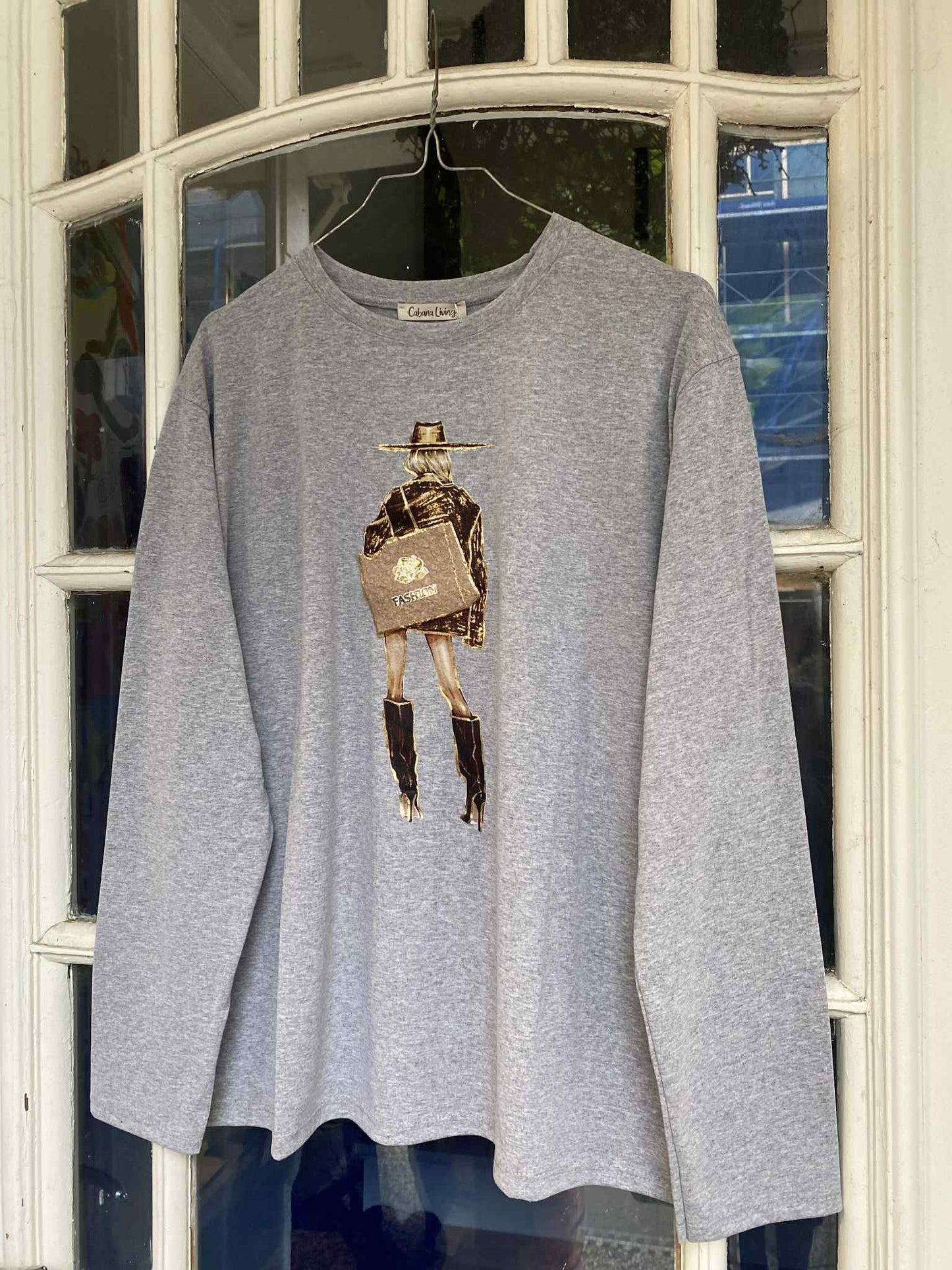 GAPE T-SHIRT 23100 FASHION - GREY MELANGE