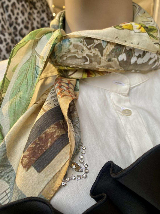 SMALL SILK SCARF - 45 MULTI