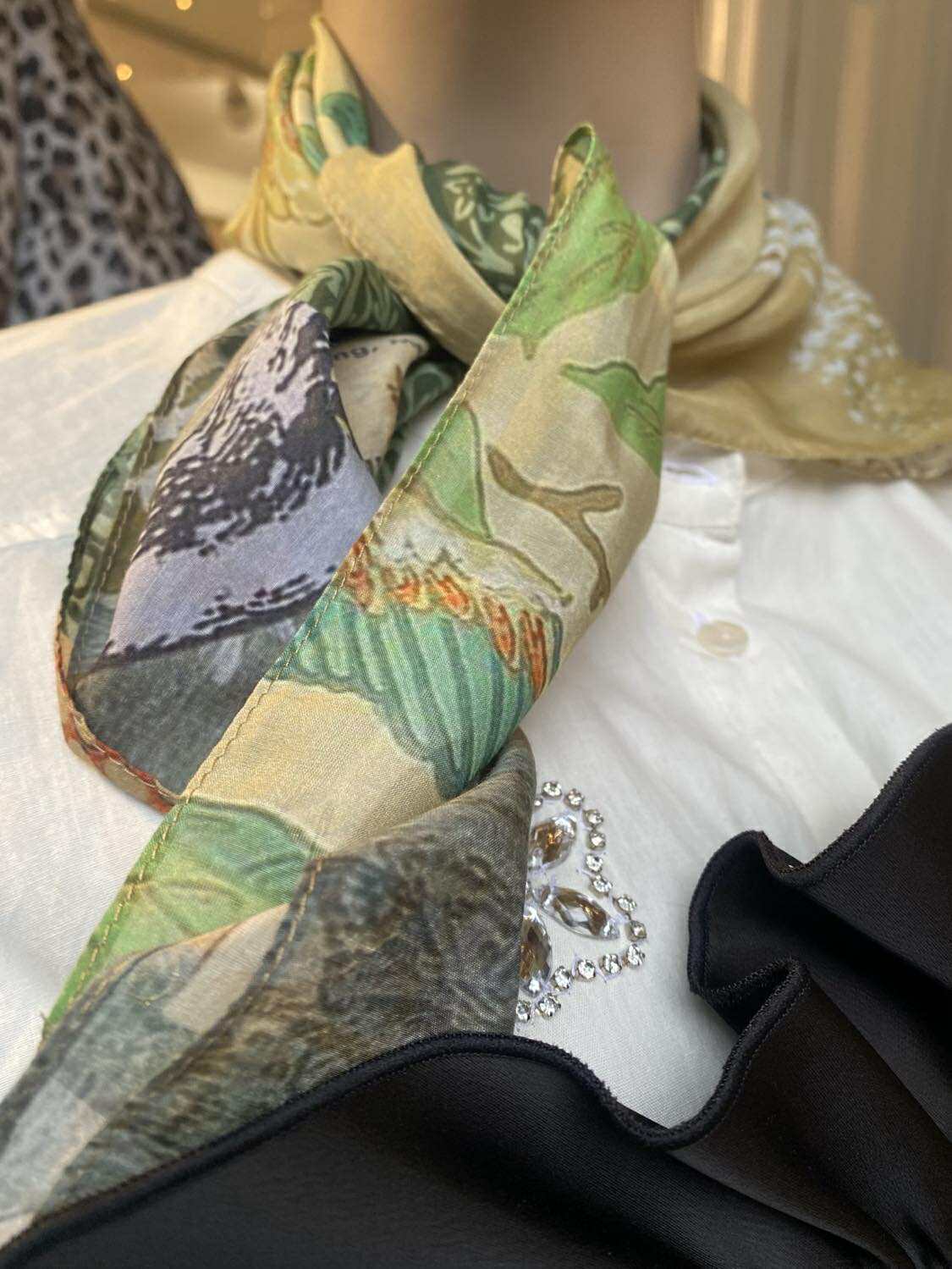 SMALL SILK SCARF - 45 MULTI