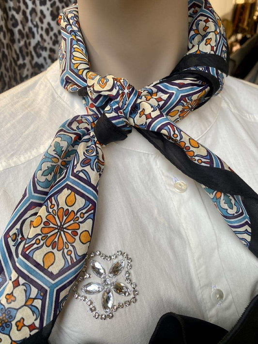 SMALL SILK SCARF - 45 MULTI