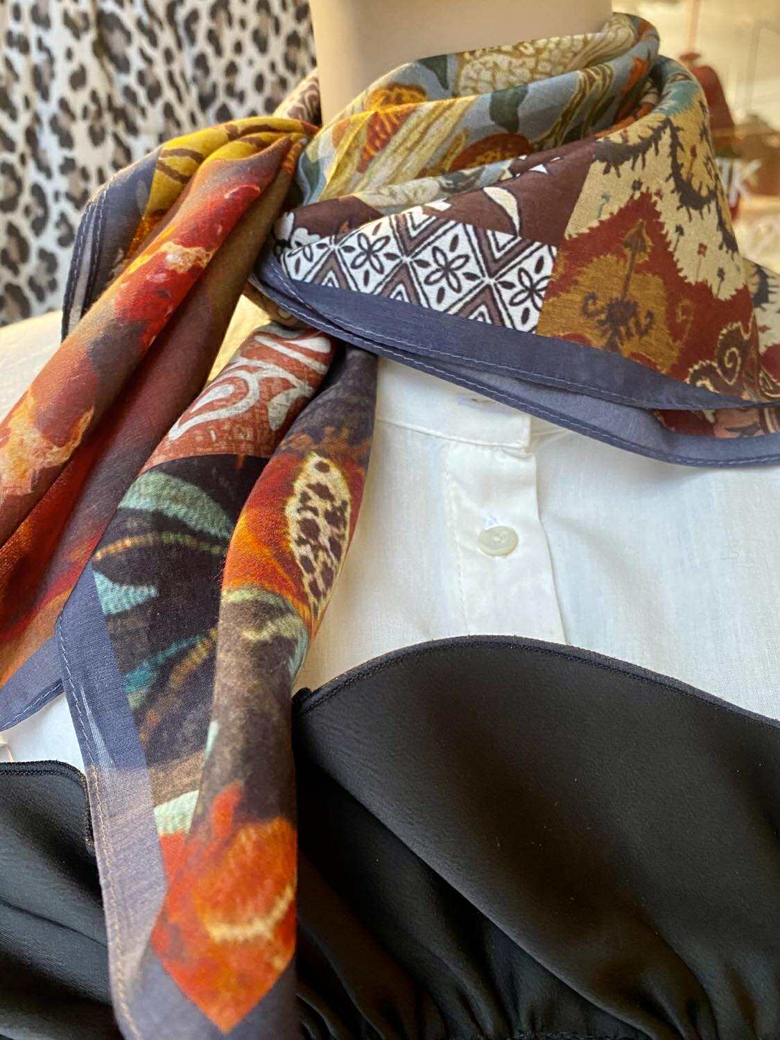 SMALL SILK SCARF - 45 MULTI