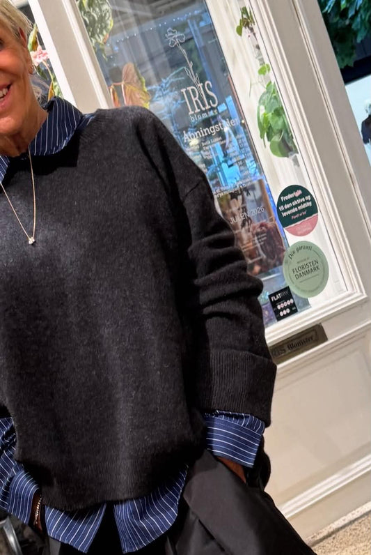 LONDON SWEATER - MØRKEGRÅ