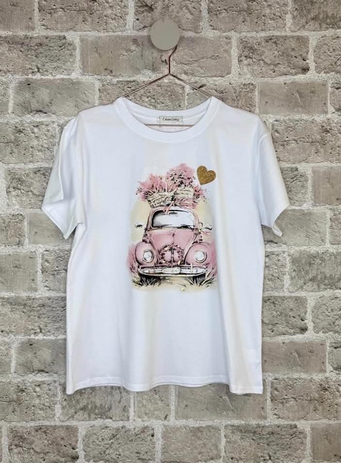 T-SHIRT PURE CAR - ROSA 100