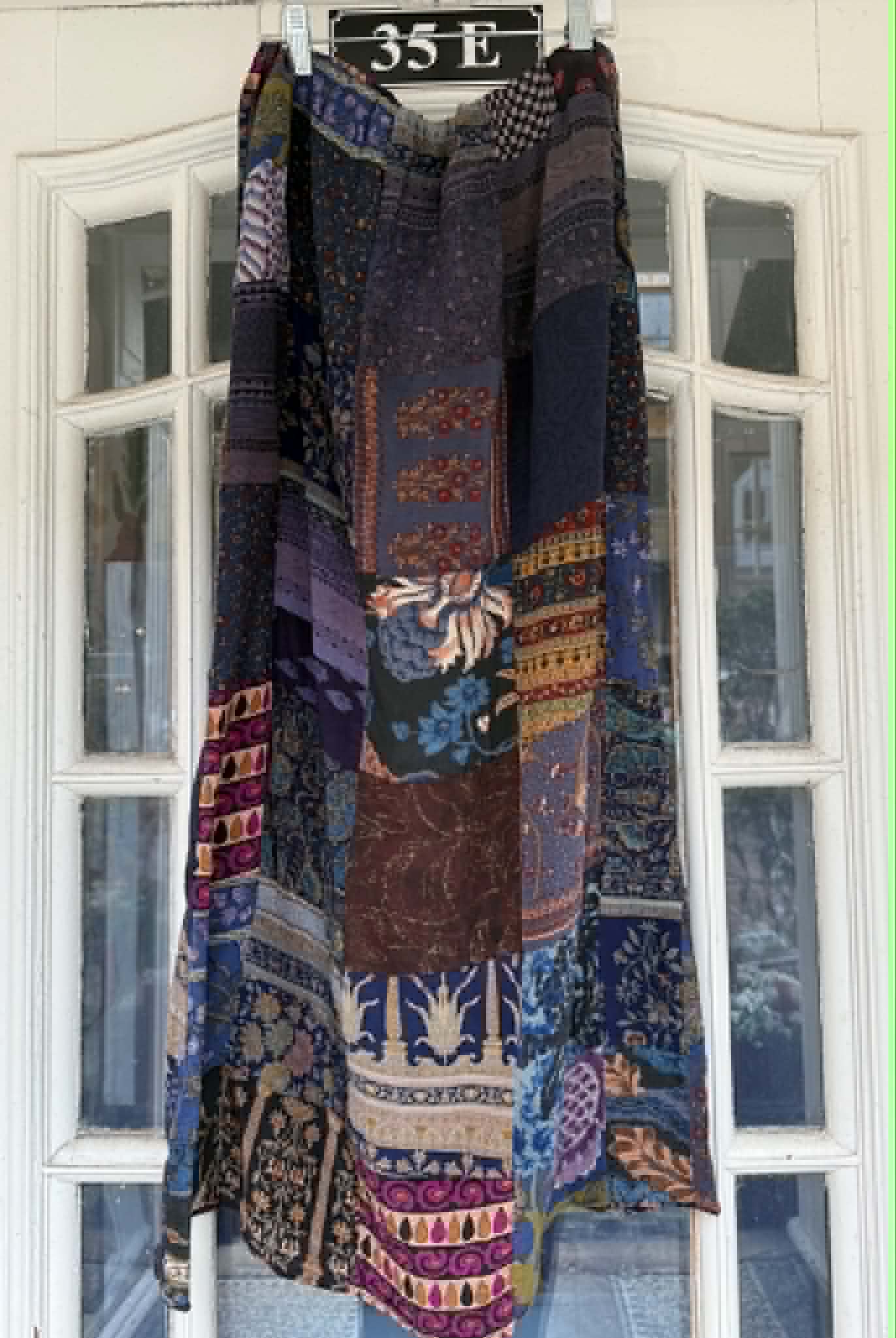 MADDIE SILK PATCHWORK - BLUE