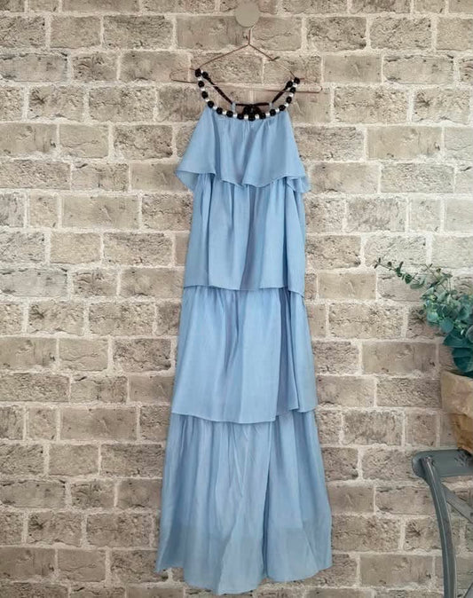 NALONG DRESS LIGHT BLUE - 8058