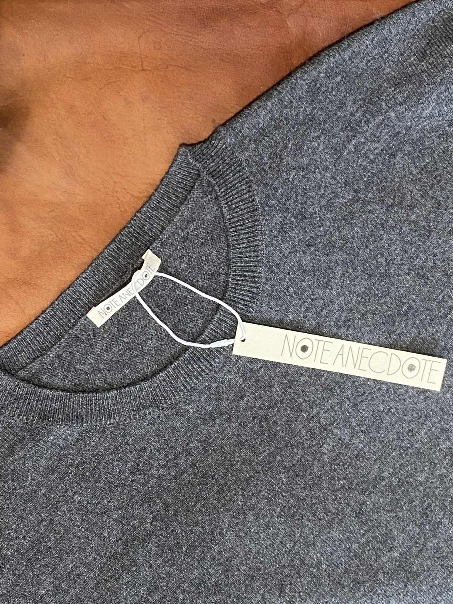 VIBEKE WIDE CREW NECK - SLATE GRAY