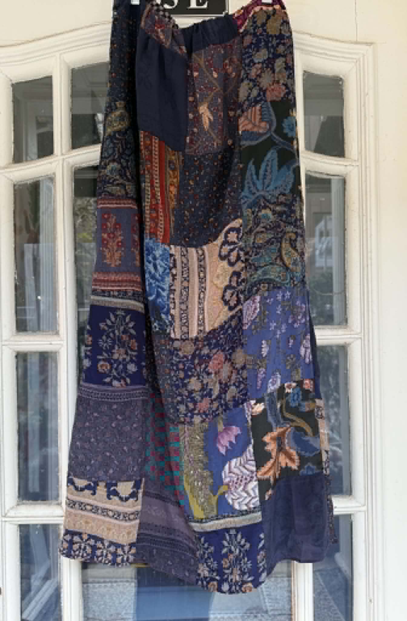 MADDIE SILK PATCHWORK - BLUE