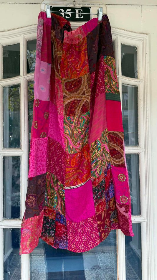 MADDIE SILK PATCHWORK - PINK