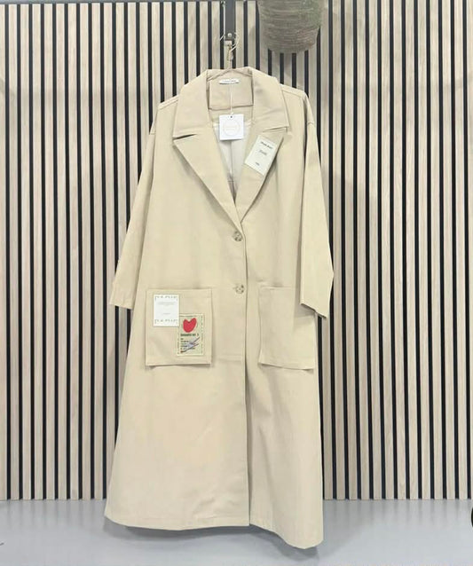 CONTOUR LANG JAKKE V- 20115 BEIGE