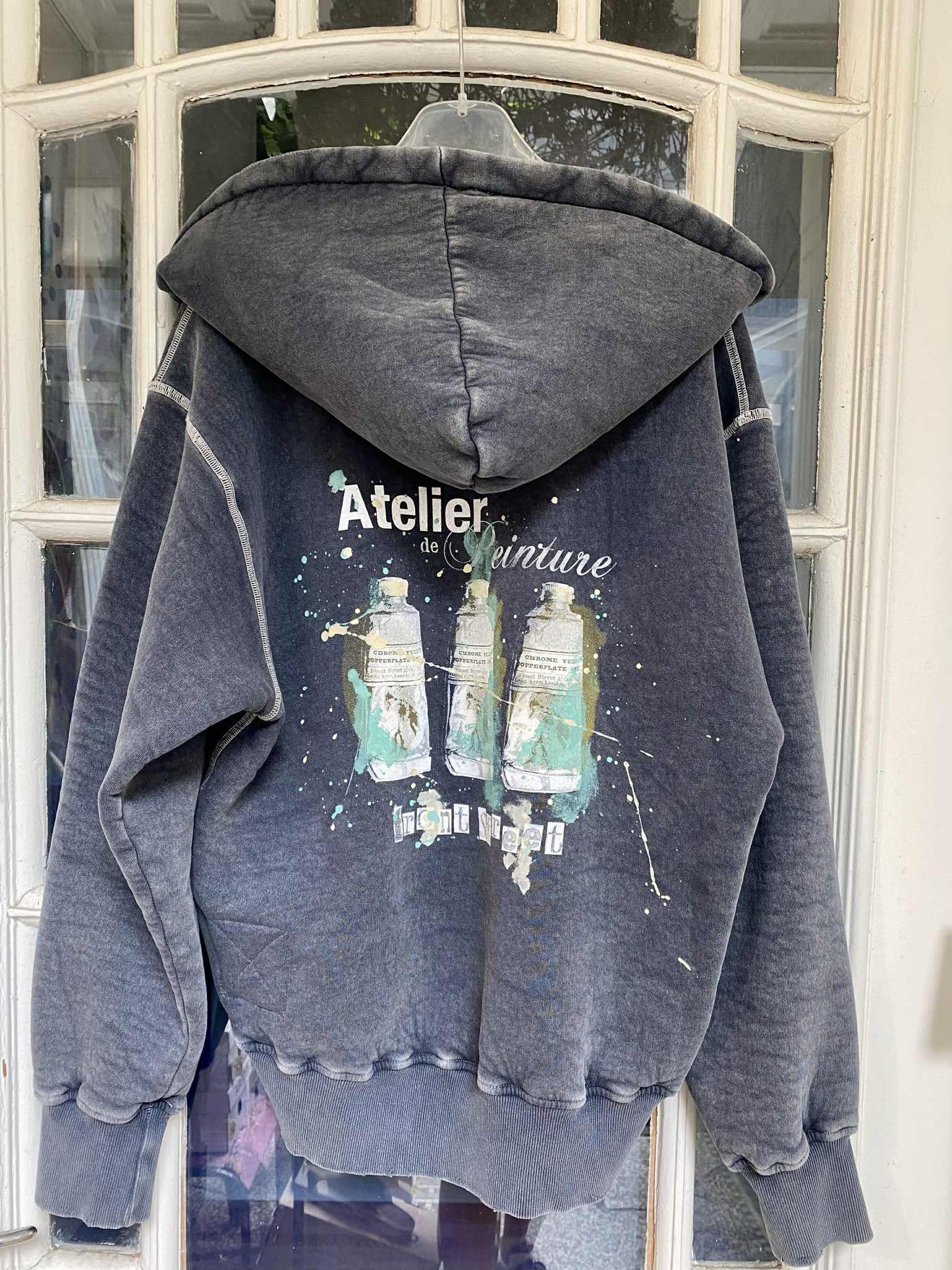 ATELIER DE PEINTRE HOODIE MARBLE - NAVY