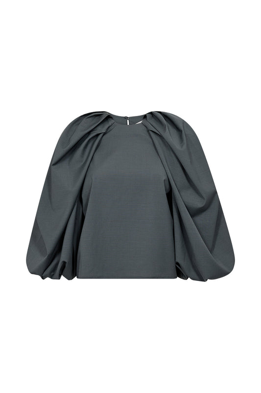 AT- SINCLAIR BLUSE - STÅLGRÅ