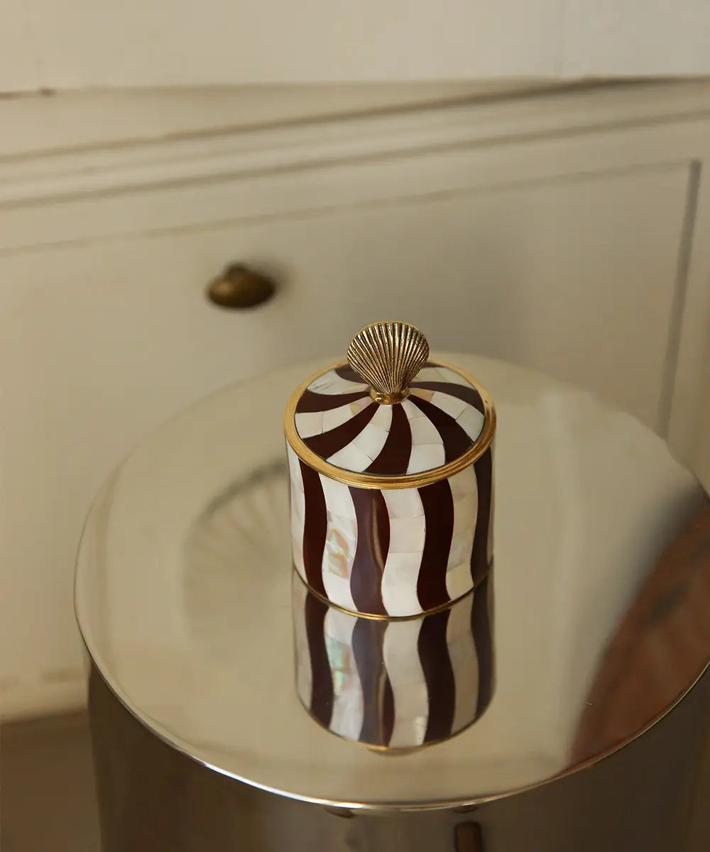 ABBY SHELL CIRCUS BOX LARGE - BURGUNDY