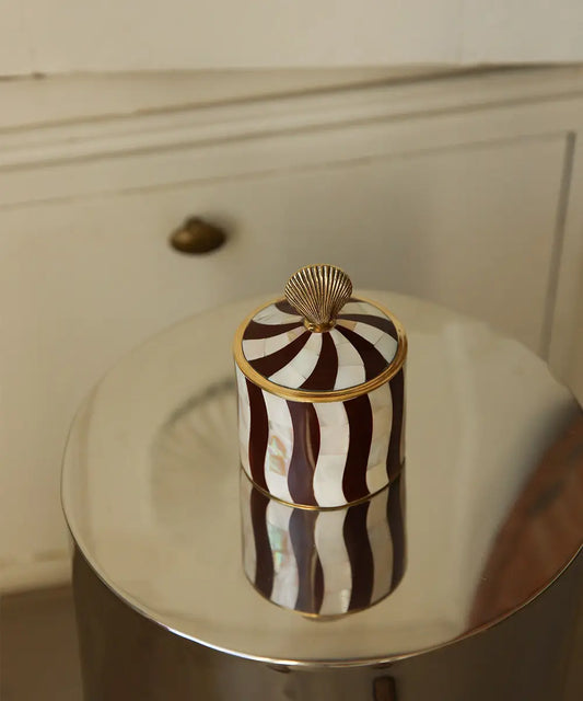 ABBY SHELL CIRCUS BOX LARGE - BURGUNDY