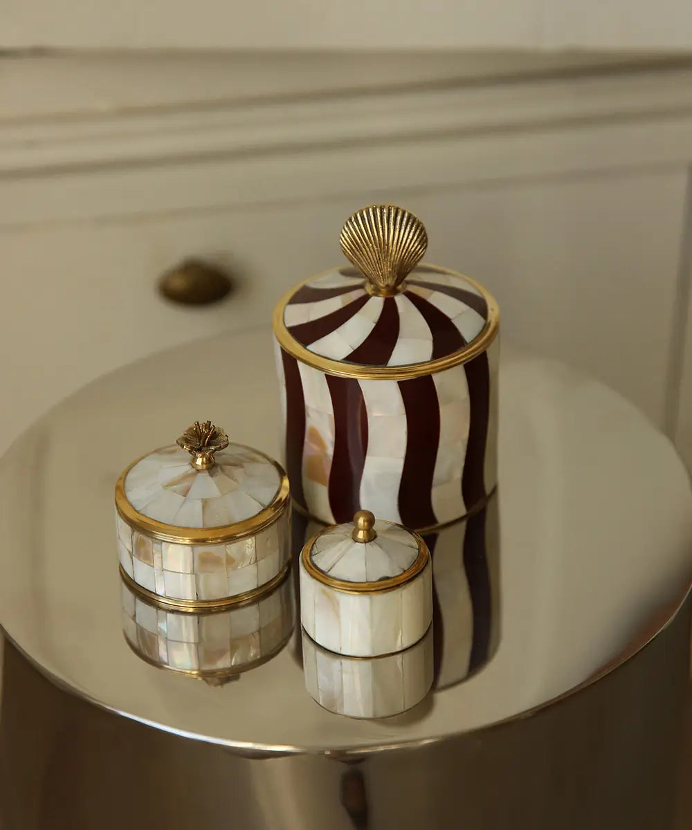 ABBY SHELL CIRCUS BOX LARGE - BURGUNDY