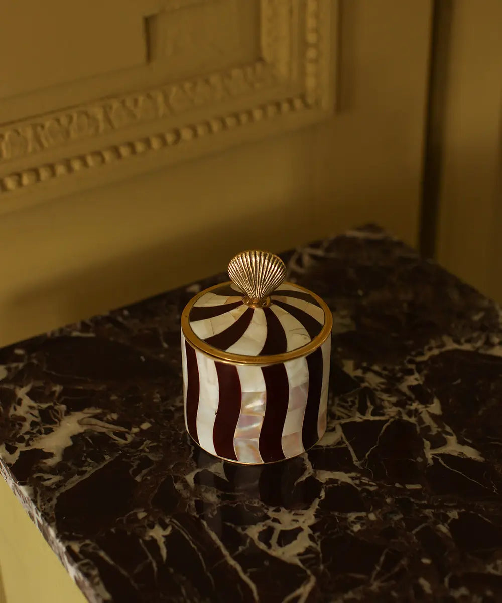 ABBY SHELL CIRCUS BOX LARGE - BURGUNDY
