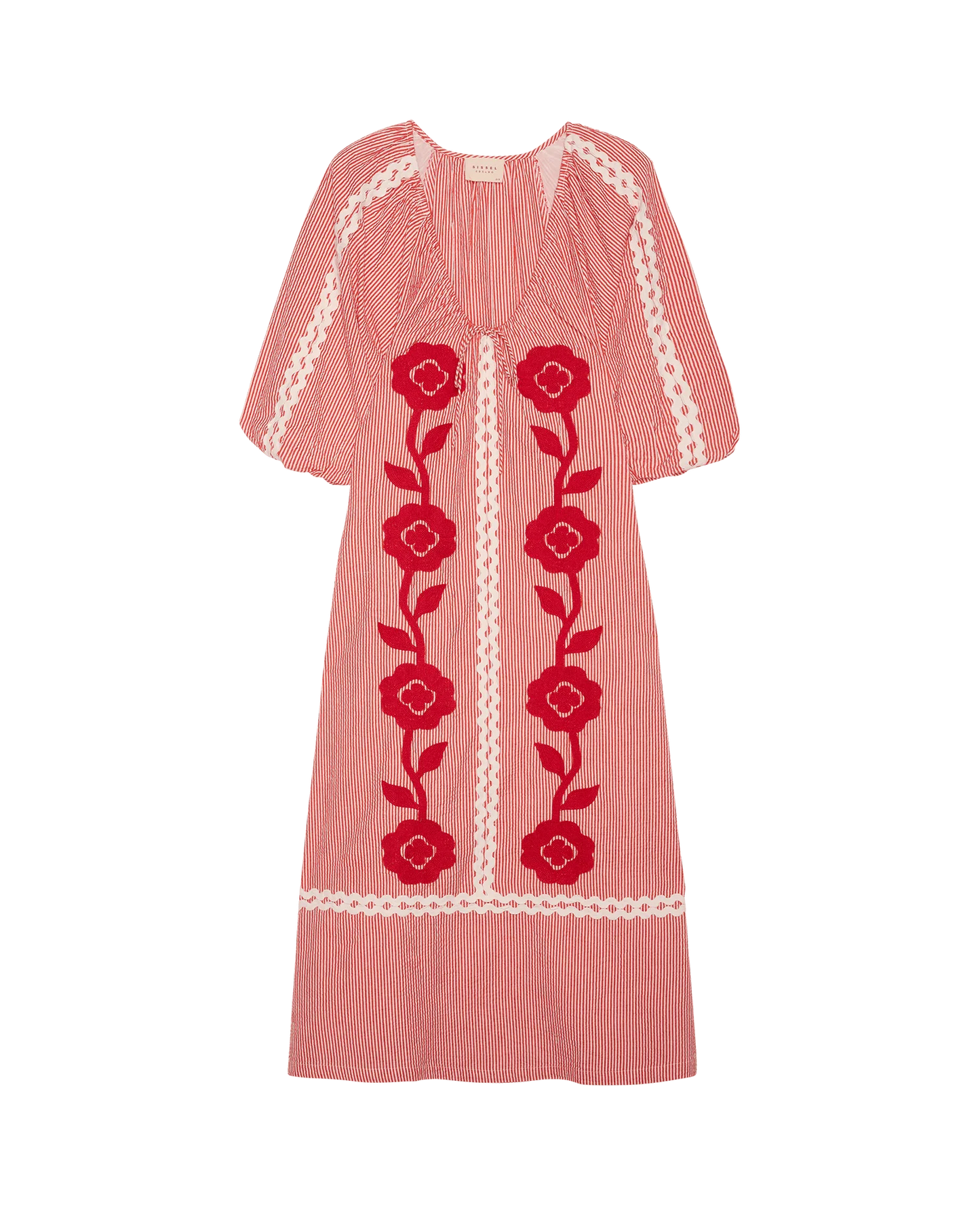 ABELONE DRESS -  RED FLOWER