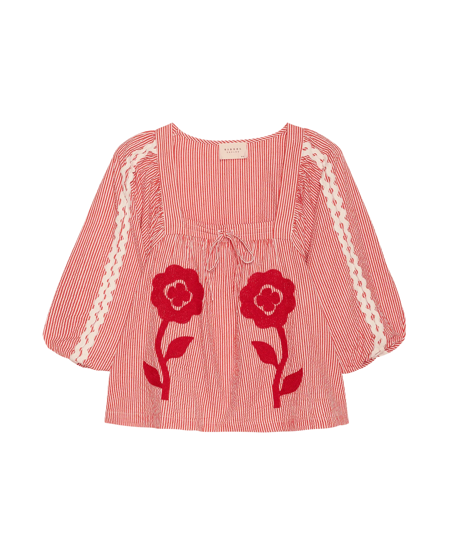 ABELONE TOP - RED FLOWER