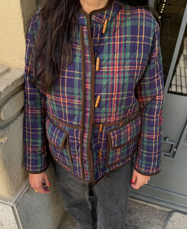 ADRIANE JACKET - GREEN CHECKS