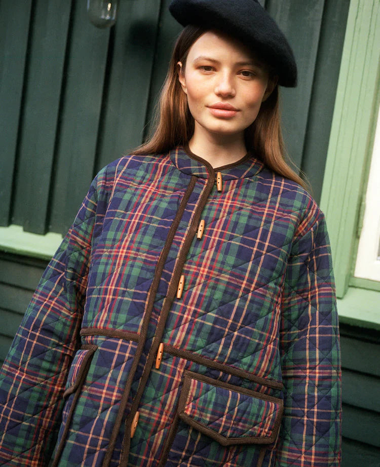 ADRIANE JACKET - GREEN CHECKS