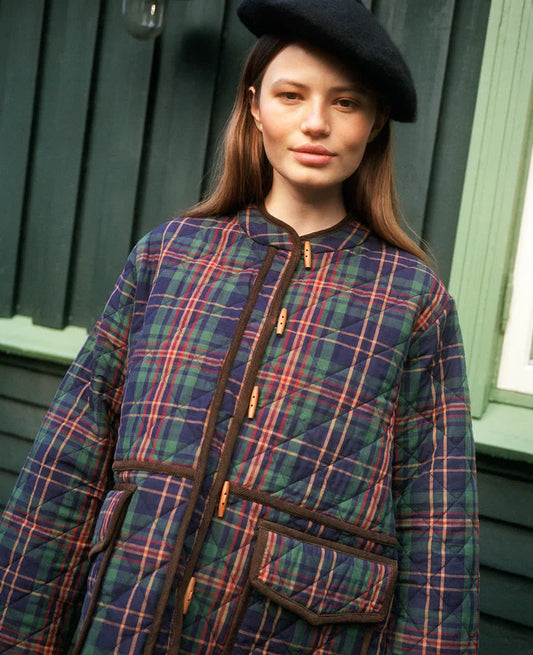 ADRIANE JACKET - GREEN CHECKS