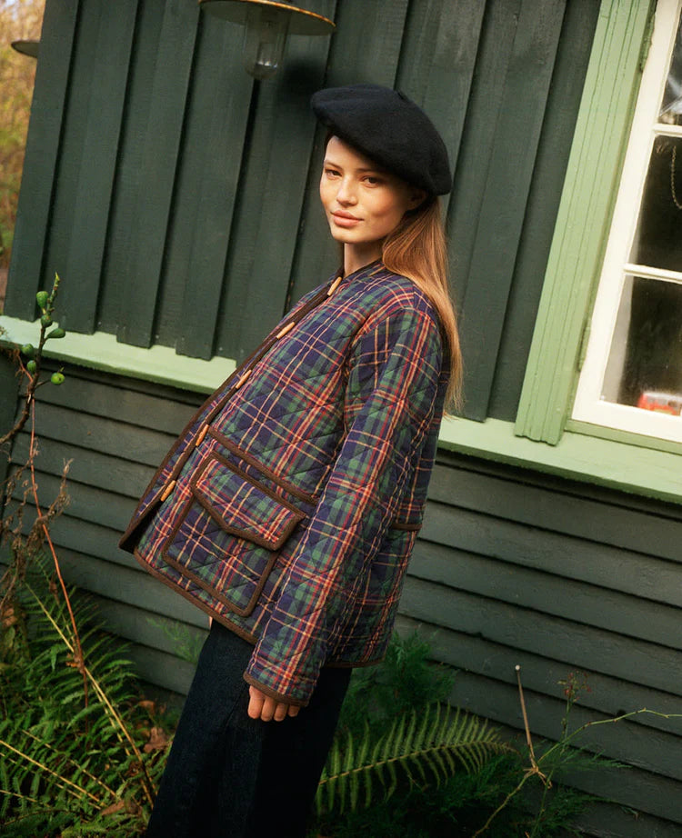 ADRIANE JACKET - GREEN CHECKS