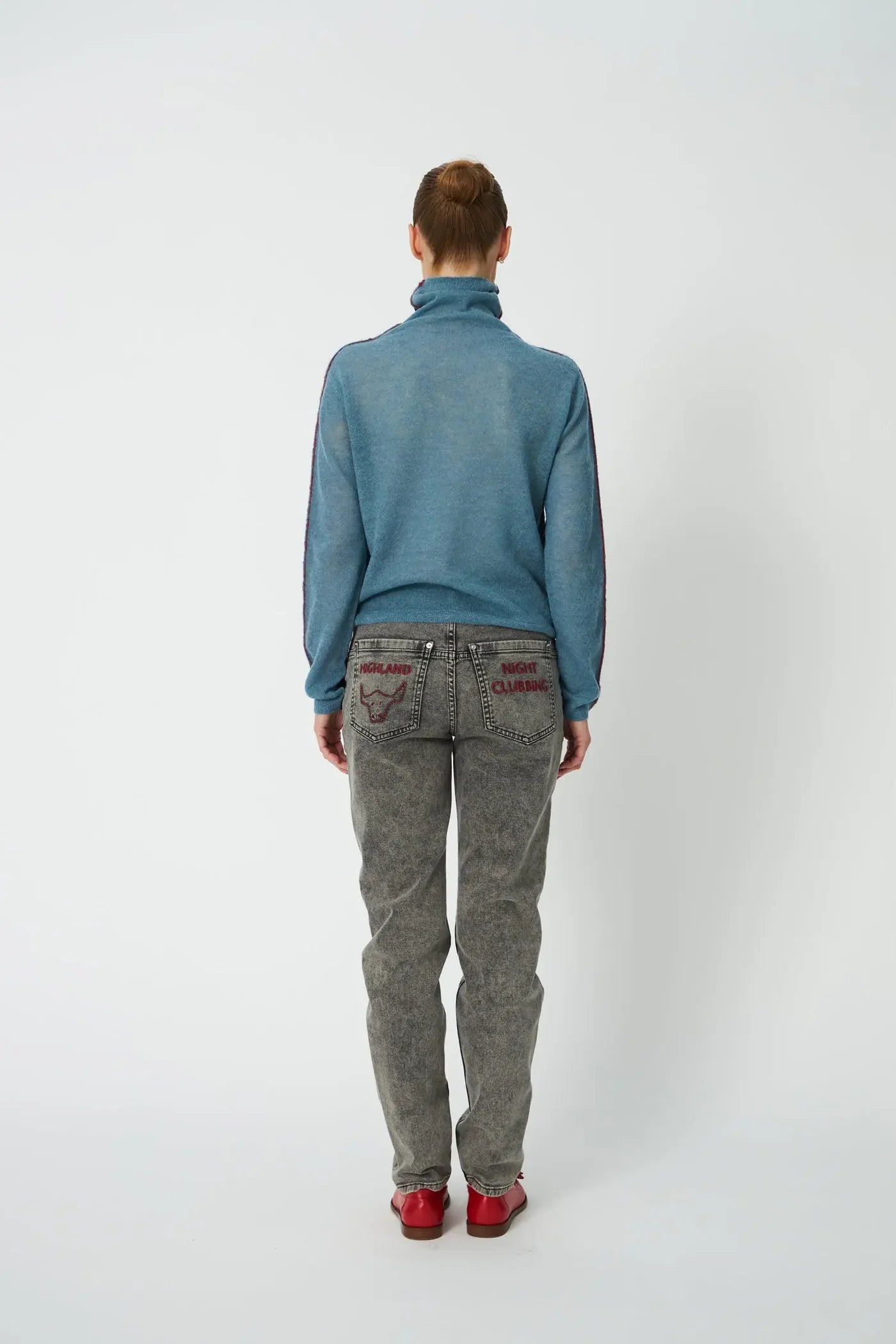 TURTLENECK ALPACA SWEATER  - EVENING BLUE