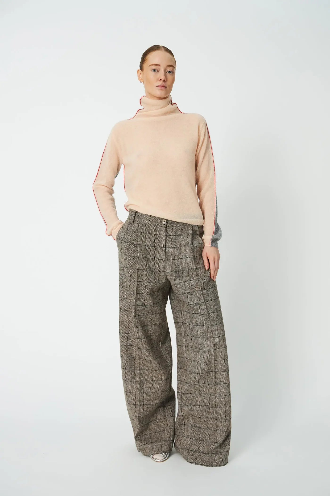 TURTLENECK ALPACA SWEATER - PALE PINK