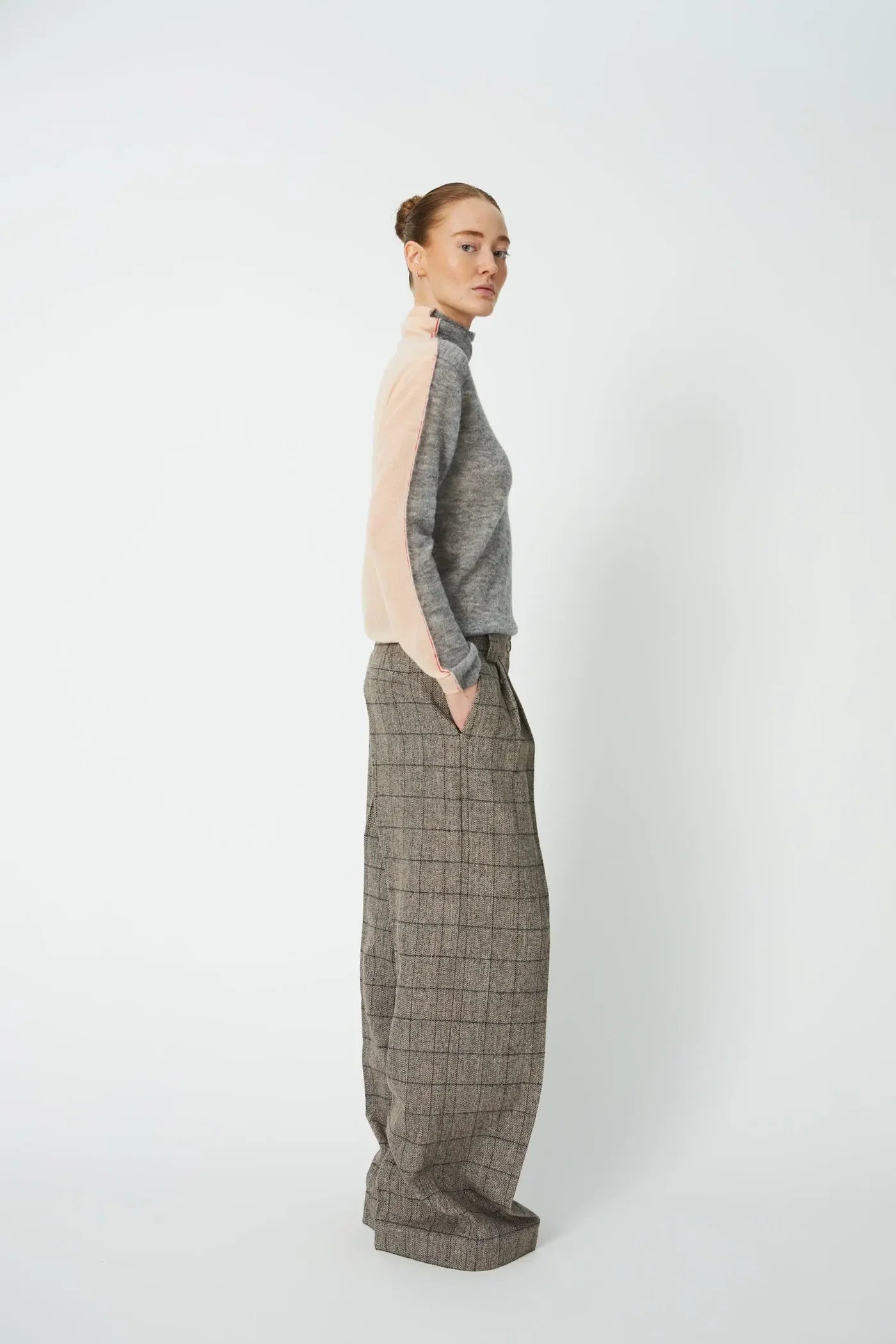 TURTLENECK ALPACA SWEATER - PALE PINK