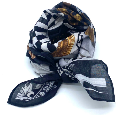 SMALL SILK SCARF - 45 MULTI