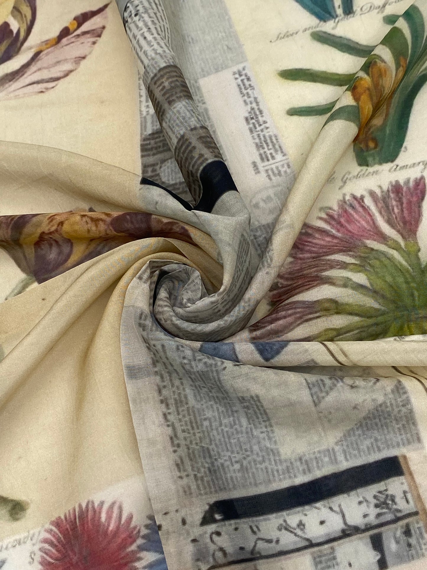 SMALL SILK SCARF - MULTI/PRINTED