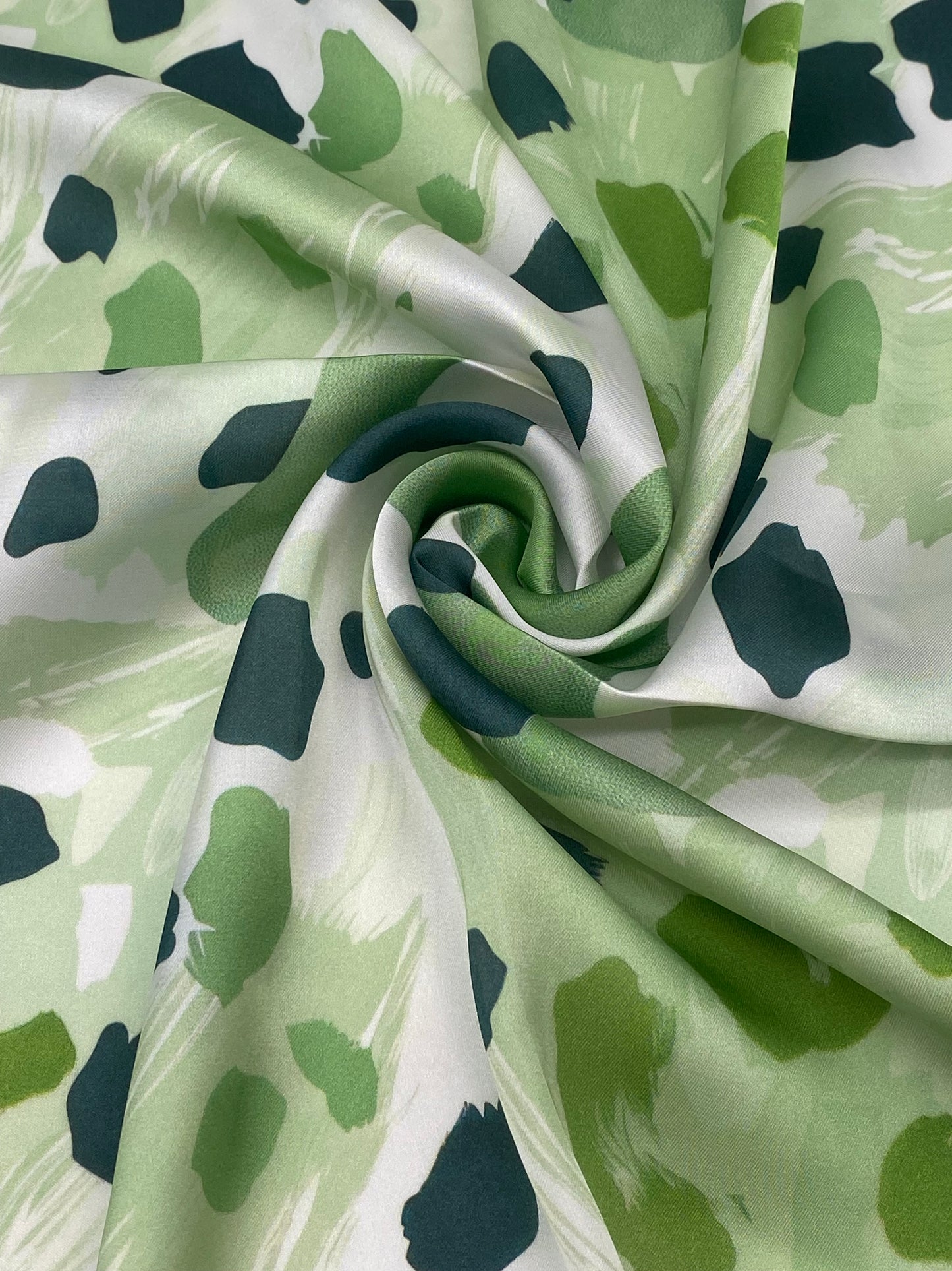 SMALL SCARF - GREEN/PRINTED