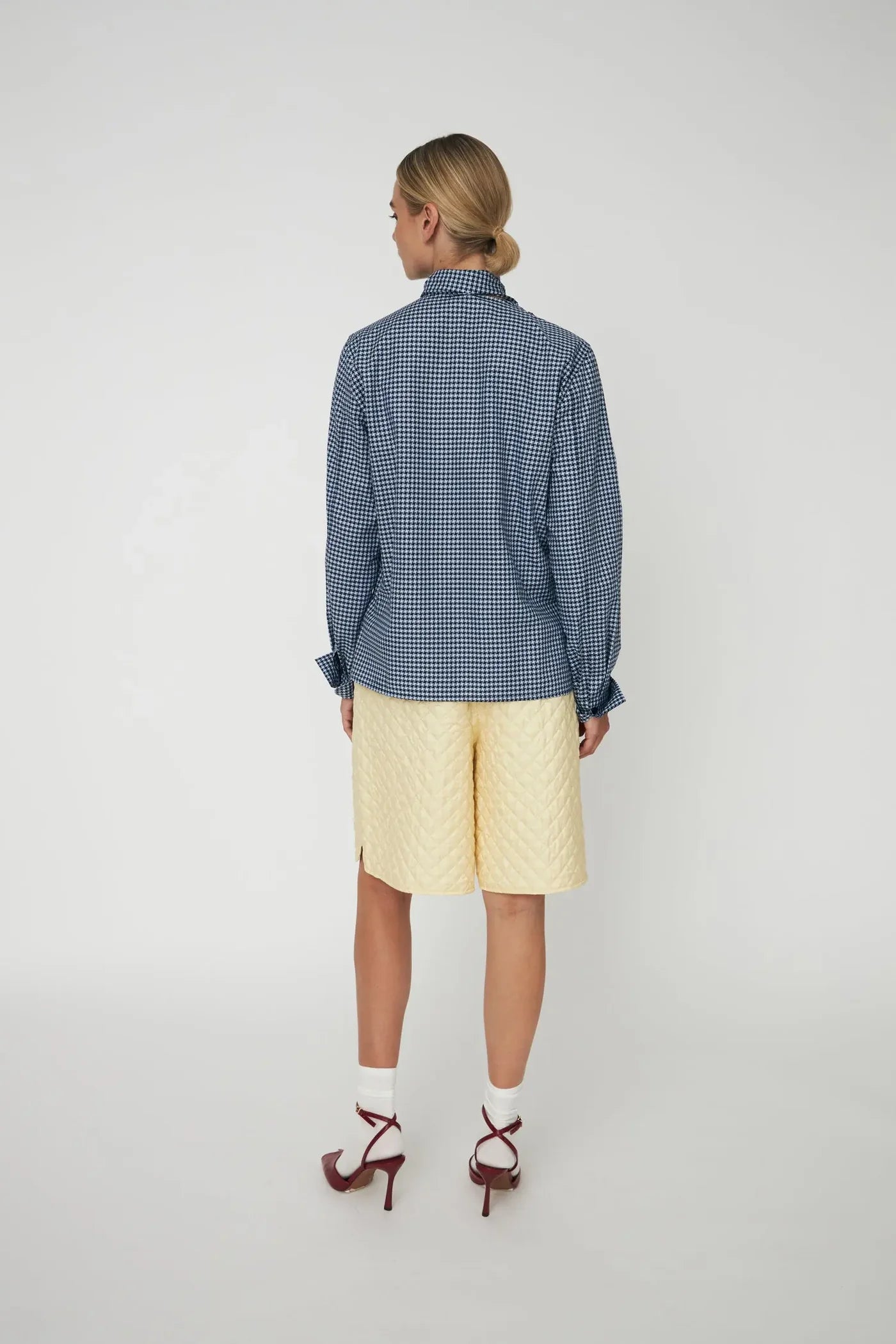 BOW TIE SHIRT - BLUE CHECKS