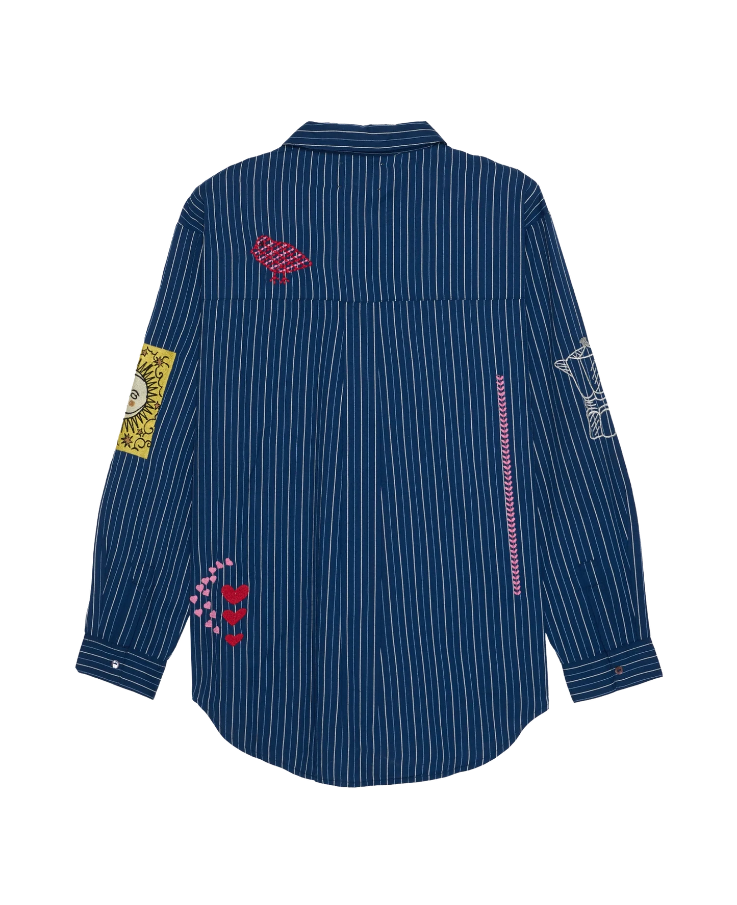 BRENNA SHIRT - NAVY STRIPES