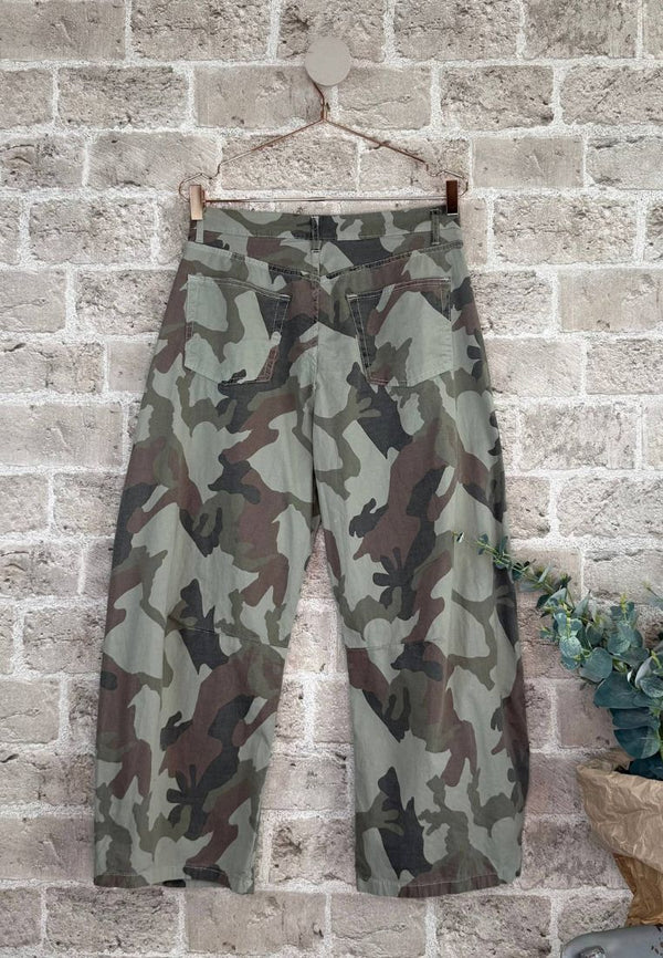 WILD BALO PANTS - 60248 BEIGE CAMOFLAGE
