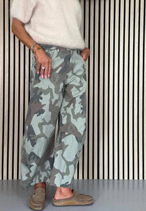 WILD BALO PANTS - 60248 BEIGE CAMOFLAGE