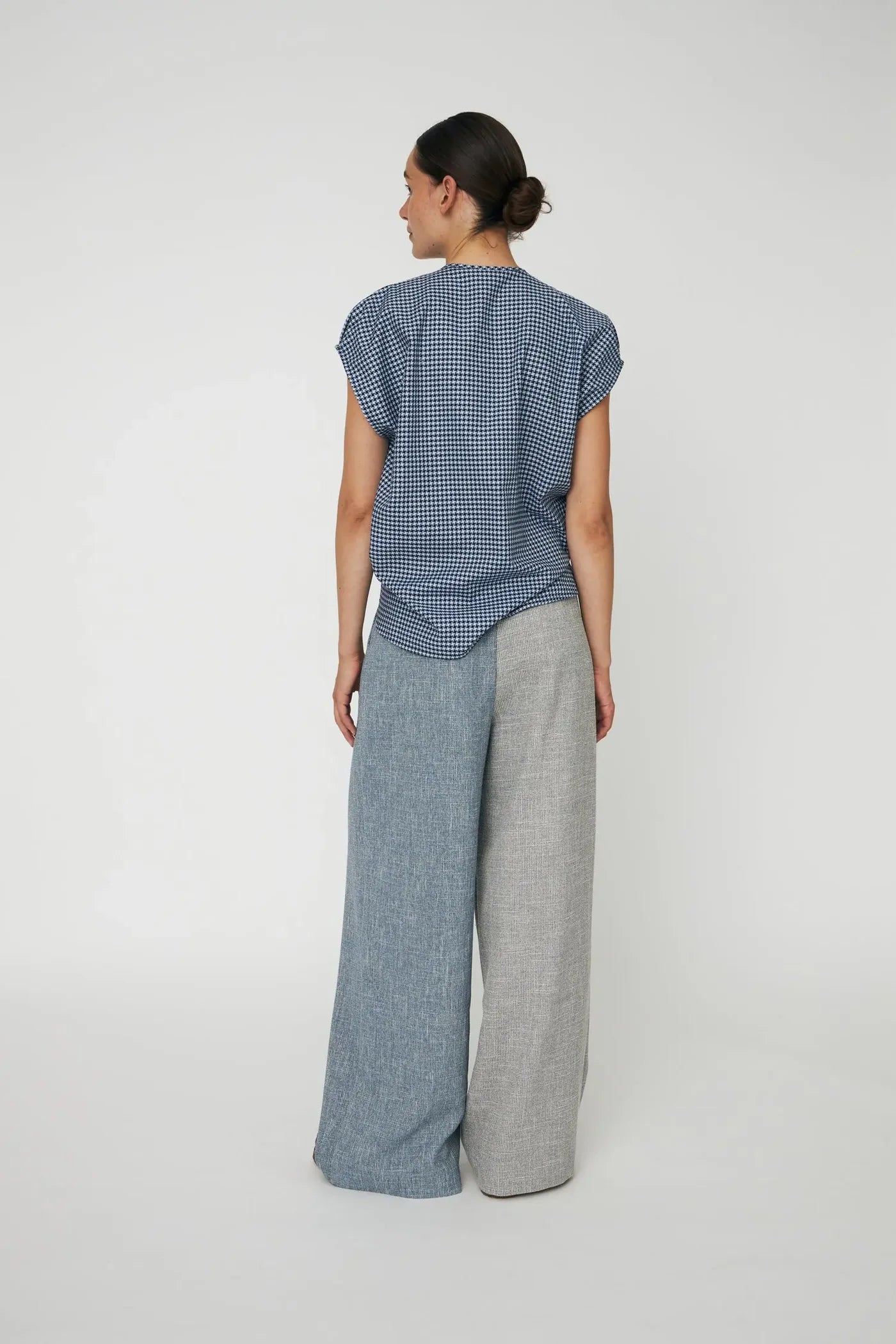 CASUAL SUITING PANTS  - LIGHT BLUE/GREY MELANGE