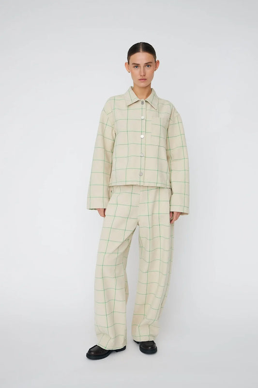 TERNET SKJORTE - CREME CHECK