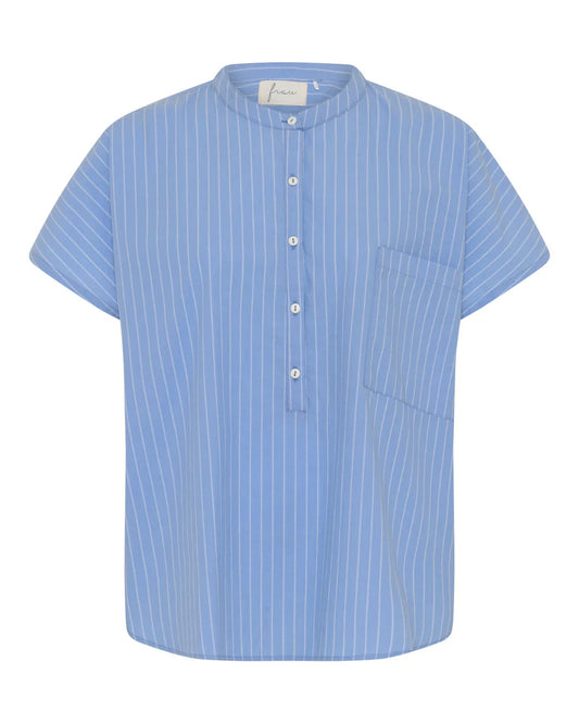COLOMBO SS TOP - HYDRANGEA STRIPE