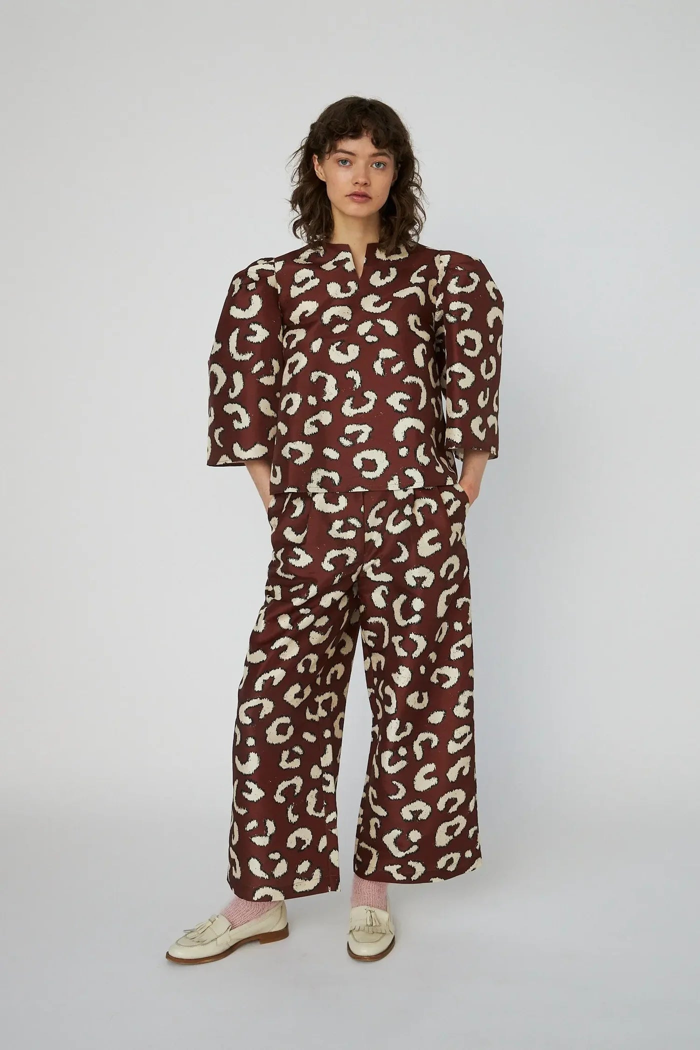 CRISP BLOUSE - LEOPARD