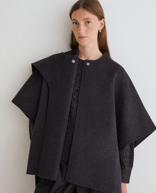 ABRIGO CAPA YERSE - DARK GREY