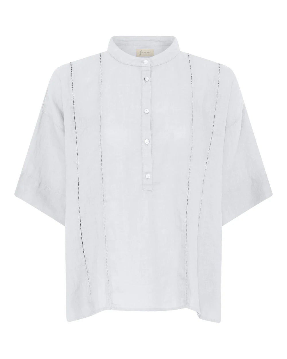 DELHI KORT ÆRMET SKJORTE - HØR BRIGHT WHITE