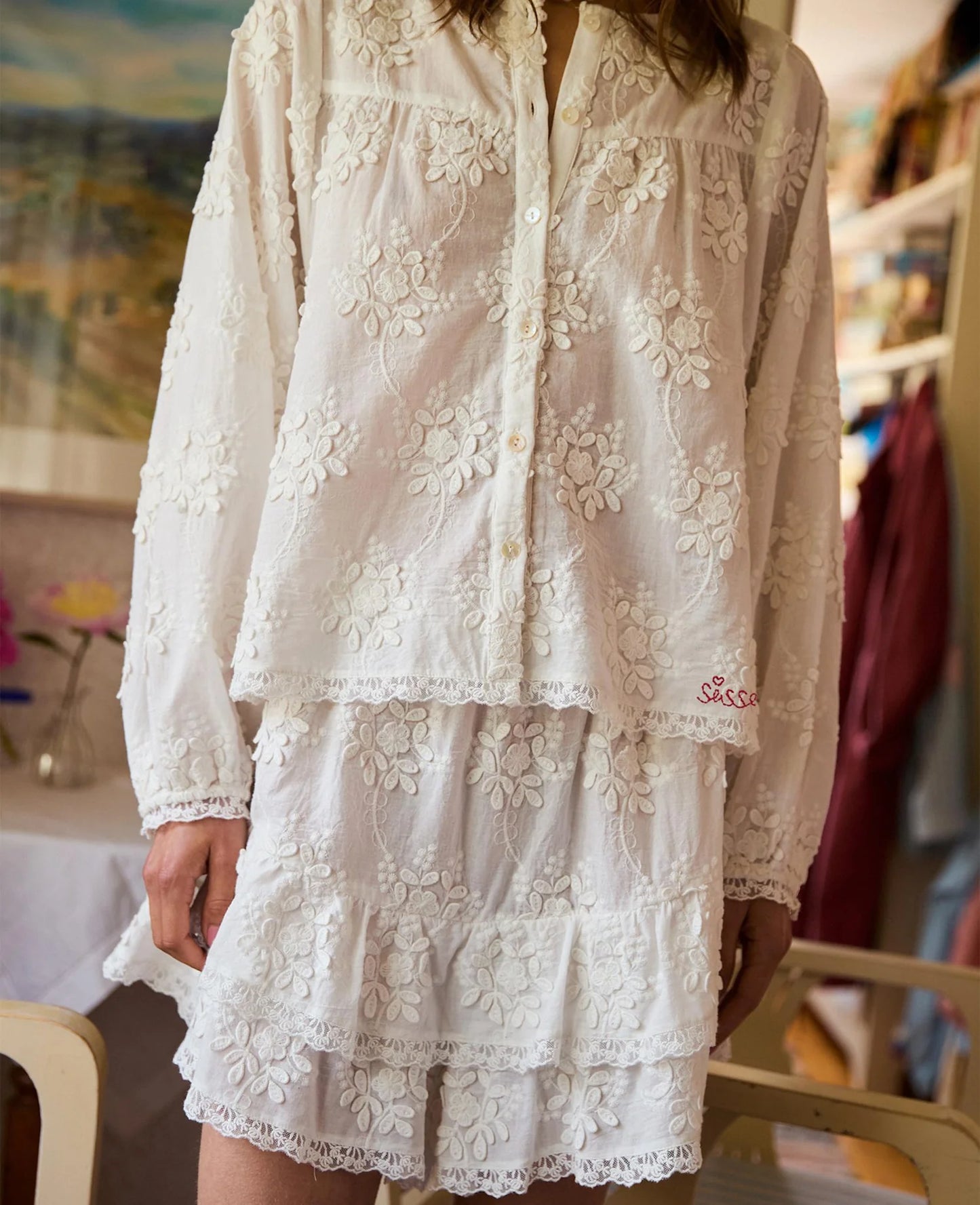 DELPHINE TOP - OFF WHITE