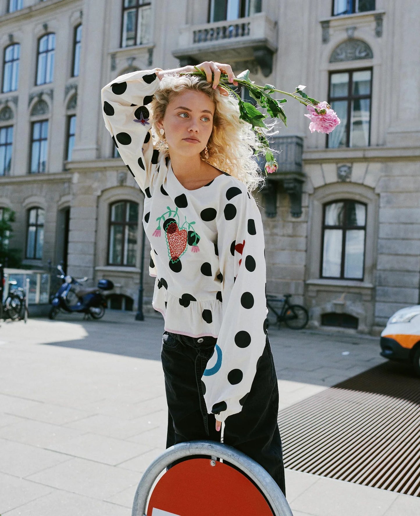 DIANA TOP - BLACK DOT